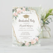 グレードキャップピンクローゼフレーム卒業 招待状 (スタンド正面)