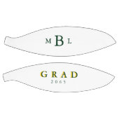 グレードグリーンモノグラムグリーン&金ゴールド日付ギフトバスケット バスケットボール (パネル)