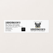 グレードッグとボーン、ペットストア&トリマー詳細 名刺 (外部フラット)