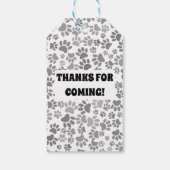 グレードッグポープリントのシェードカスタム ギフトタグ (裏面)