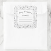 グレードットニュートラル性別ベビーシャワー蔵書票 スクエアシール (バッグ)