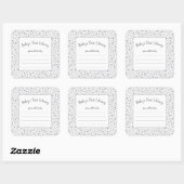 グレードットニュートラル性別ベビーシャワー蔵書票 スクエアシール (シート)