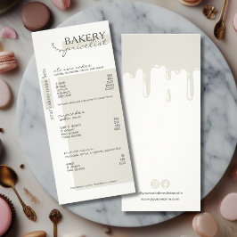 グレードリップメニューベーカリー価格表 ラックカード