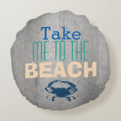 グレードリフトウッドビーチブルーカニ ラウンドクッション (裏面)