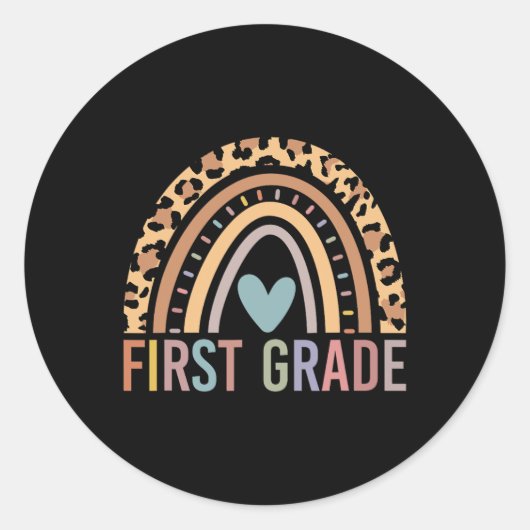 グレードレインボーガールズボーイズ先生チーム1年生Sq ラウンドシール (正面)