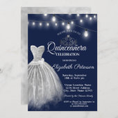 グレードレスネイビーブルーキンセニェラ 招待状 (正面/裏面)