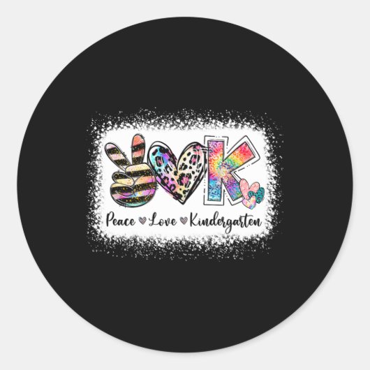 グレード先生ピースラブ幼稚園チームキンダー ラウンドシール (正面)