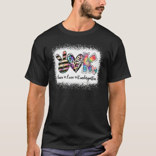 グレード先生ピースラブ幼稚園チームキンダー Tシャツ (正面)