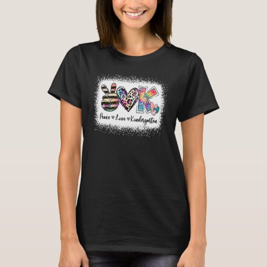 グレード先生ピースラブ幼稚園チームキンダー Tシャツ (正面)