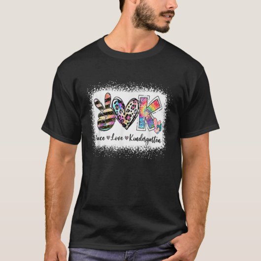 グレード先生ピースラブ幼稚園チームキンダー Tシャツ (正面)