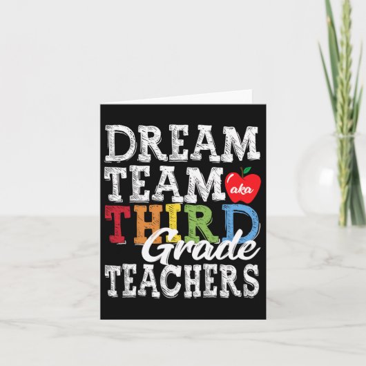 グレード先生Tee Dream Team赤3グレードTeache カード (正面)