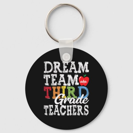 グレード先生Tee Dream Team赤3グレードTeache キーホルダー (正面)