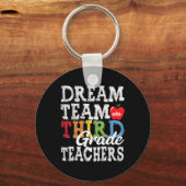 グレード先生Tee Dream Team赤3グレードTeache キーホルダー (正面)