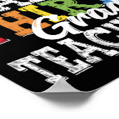 グレード先生Tee Dream Team赤3グレードTeache ポスター (角)