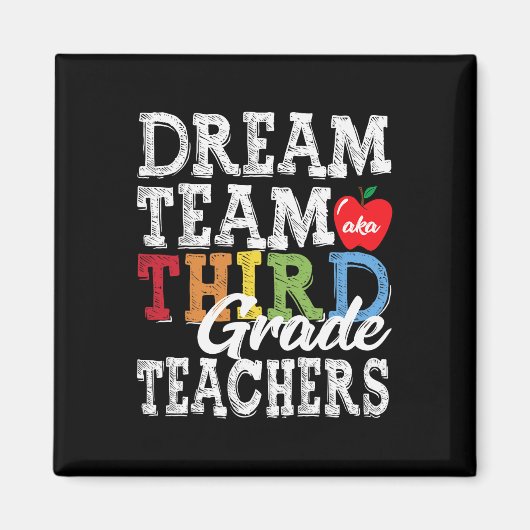 グレード先生Tee Dream Team赤3グレードTeache マグネット (正面)