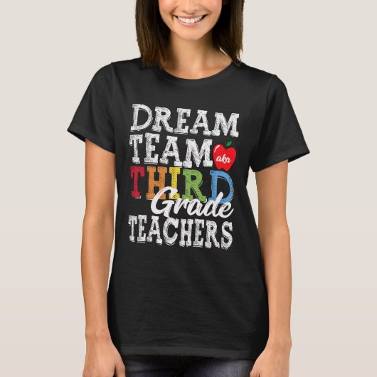 グレード先生Tee Dream Team赤3グレードTeache Tシャツ (正面)