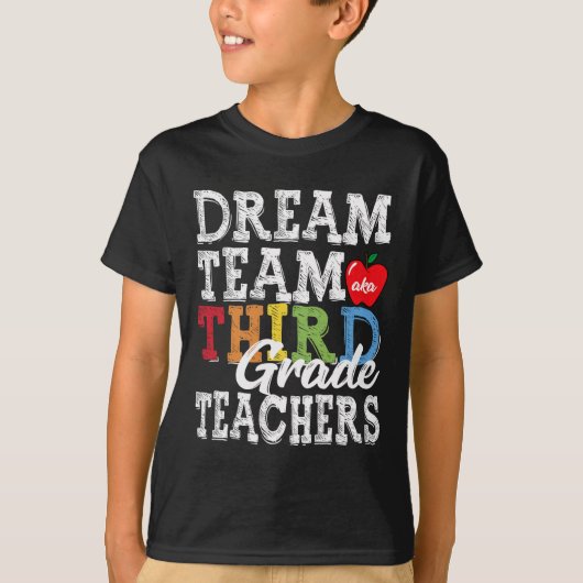 グレード先生Tee Dream Team赤3グレードTeache Tシャツ (正面)