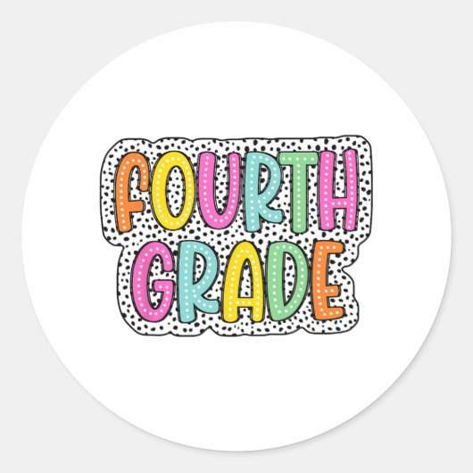 グレード新学期ダルマティアンドット先生シュトゥデン ラウンドシール (正面)