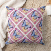 グレードA綿装飾用クッション20x20/バタフライ クッション (ブランケット)