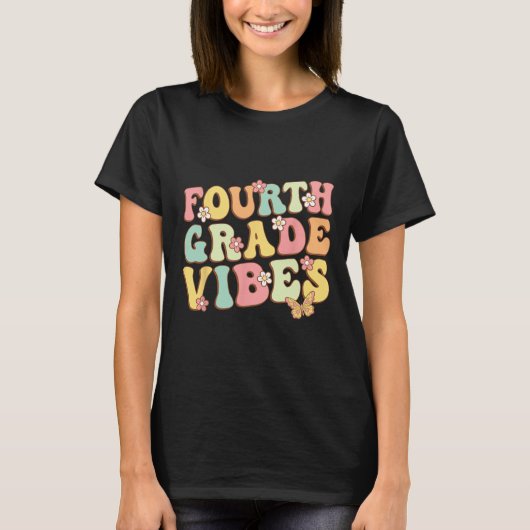 グレードVibesハローチーム4年生先生キッズリター Tシャツ (正面)