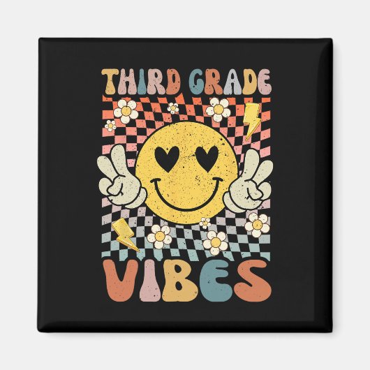 グレードVibes 3グレードレトロ先生Schの1日目 マグネット (正面)