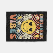 グレードVibes 4級レトロ先生1日目Sch フリースブランケット (正面(横))