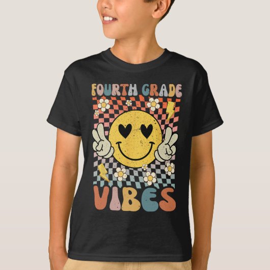グレードVibes 4級レトロ先生1日目Sch Tシャツ (正面)