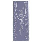 グレーニューイヤー応援エレガントホワモダンイトスノーフレーク ワインギフトバッグ (裏面)