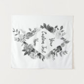 グレーニュートラルフォトブースバックドランドバースデーパーティー タペストリー (正面(横))