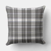 グレーニュートラルプレイドデザイン クッション (裏面)