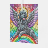 グレーニューファンドランドエンジェルサンキャッチャガラスオーナメント ガラスオーナメント (正面左)