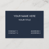 グレーネイビーブルーピンク沿岸のストライプ模様 名刺 (裏面)