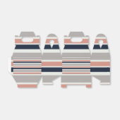 グレーネイビーブルーピンク沿岸ストライプ フェイバーボックス (折り畳みなし)