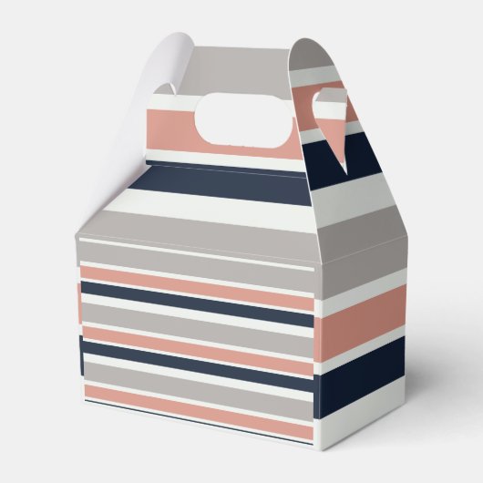 グレーネイビーブルーピンク沿岸ストライプ フェイバーボックス (正面サイド)