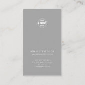 グレーネイビーブルーミニマリスト会社の名刺 名刺 (裏面)