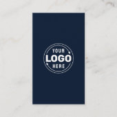 グレーネイビーブルーミニマリスト会社の名刺 名刺 (正面)