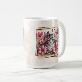 グレーネコの花 コーヒーマグカップ (正面右)
