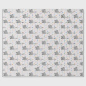 グレーネズミオン水玉模様 ラッピングペーパー (フラット)