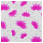 グレーネット付きマゼンタ蓮の花模様 ファブリック (クローズアップ)