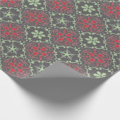 グレーノルディエレガントックウィンタースノーフレークトレンディー ラッピングペーパー (角)