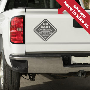 グレーノーおもしろいベビーボード大人の注意バンパー シール