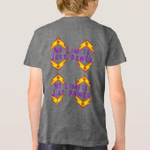 グレーノーリミットエナジーおもしろい青年 トライブレンドTシャツ (裏面)