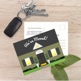 グレーハウスファサード新しい住所はがき 案内ポストカード