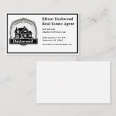 グレーハウス&シールドロゴ実在エステートエージェント 名刺 (正面/裏面)