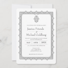 グレーハムサ幾何学結婚式招待状 招待状