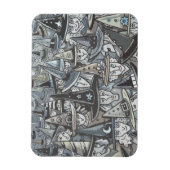 グレーハロウィーン魔女ギャザリングマグネットのシェード マグネット (縦)