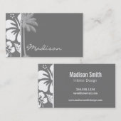 グレーハワイアン熱帯低気圧;サマーパーム 名刺 (正面/裏面)