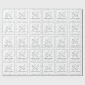 グレーハンドドロードアペールベベベボイベビシャワー ラッピングペーパー (フラット)