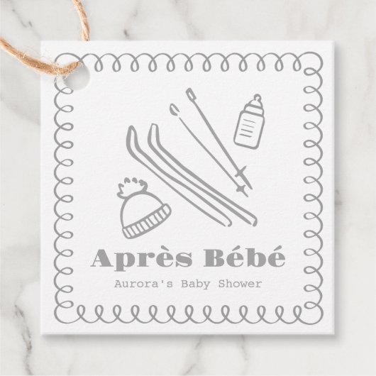 グレーハンドドロードエールベベベビーブシャワー フェイバータグ (正面)