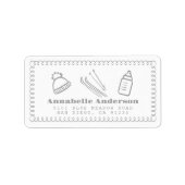 グレーハンドドロードエールベベベベビシャワーアドレス ラベル (正面)